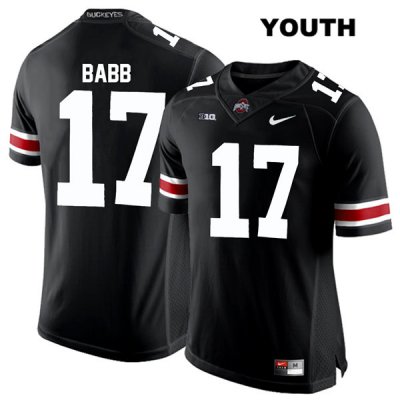 Youth NCAA Ohio State Buckeyes Kamryn Babb #17 College Stitched Authentic Nike White Number Black Football Jersey RZ20V65YY